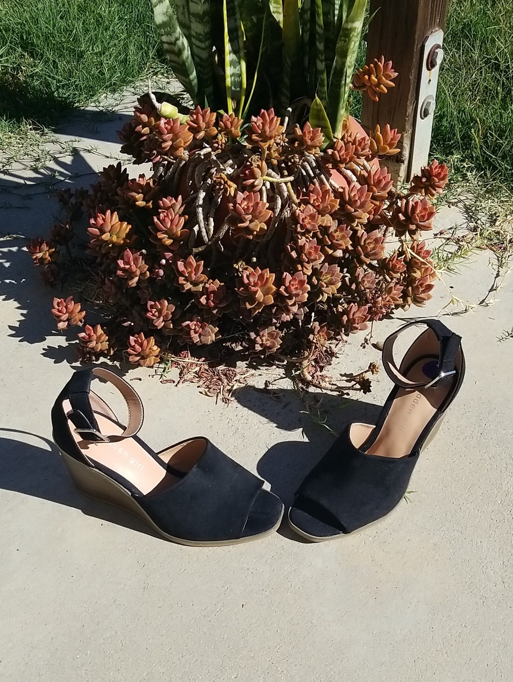 Madden Girl Black Open-Toe Ankle Strap Heeled Sandals Size 8 1/2